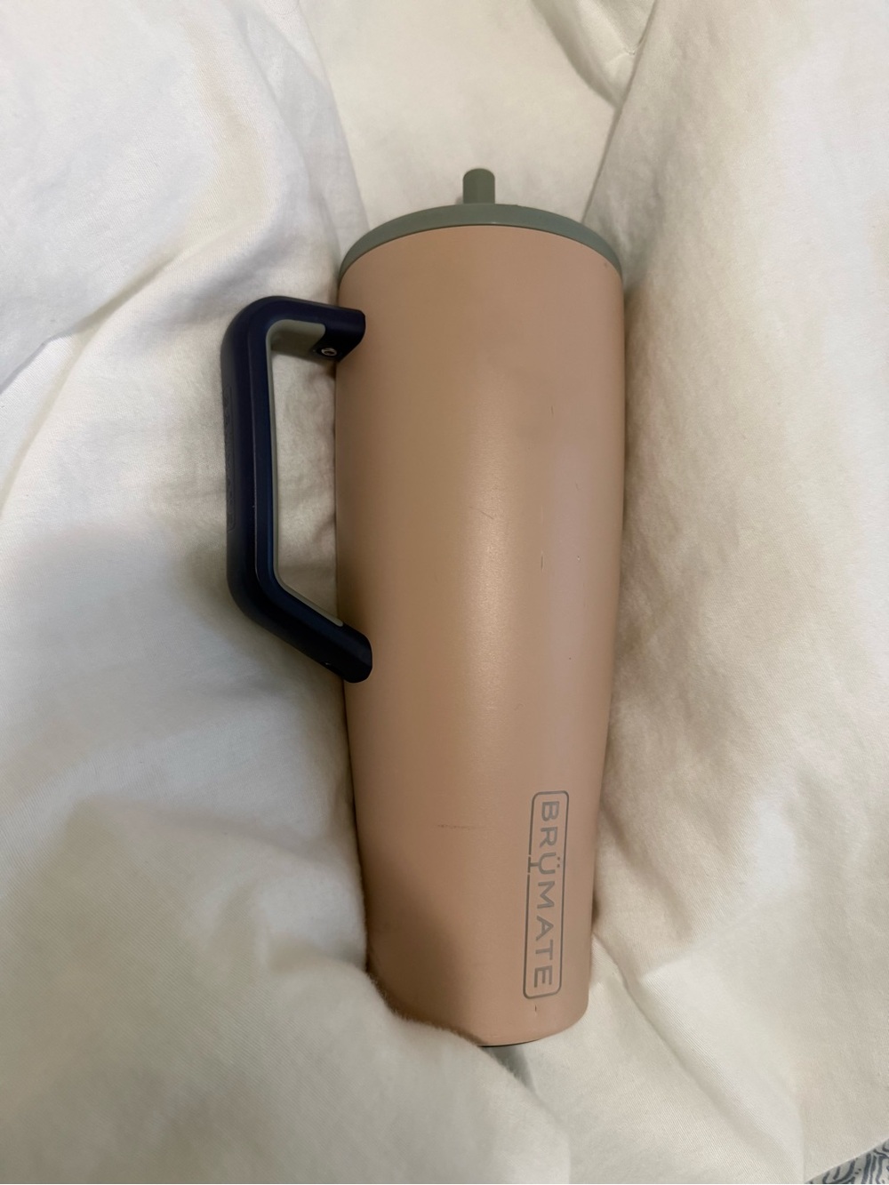 BRÜMATE Tall Tumbler with Handle - Dusty Rose & Navy